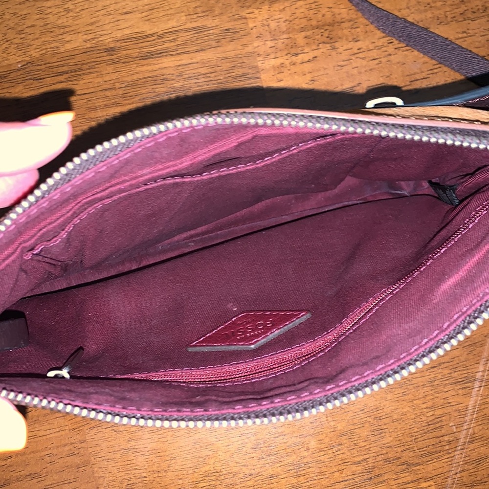 Fossil Patchwork Purse Leather - image 7